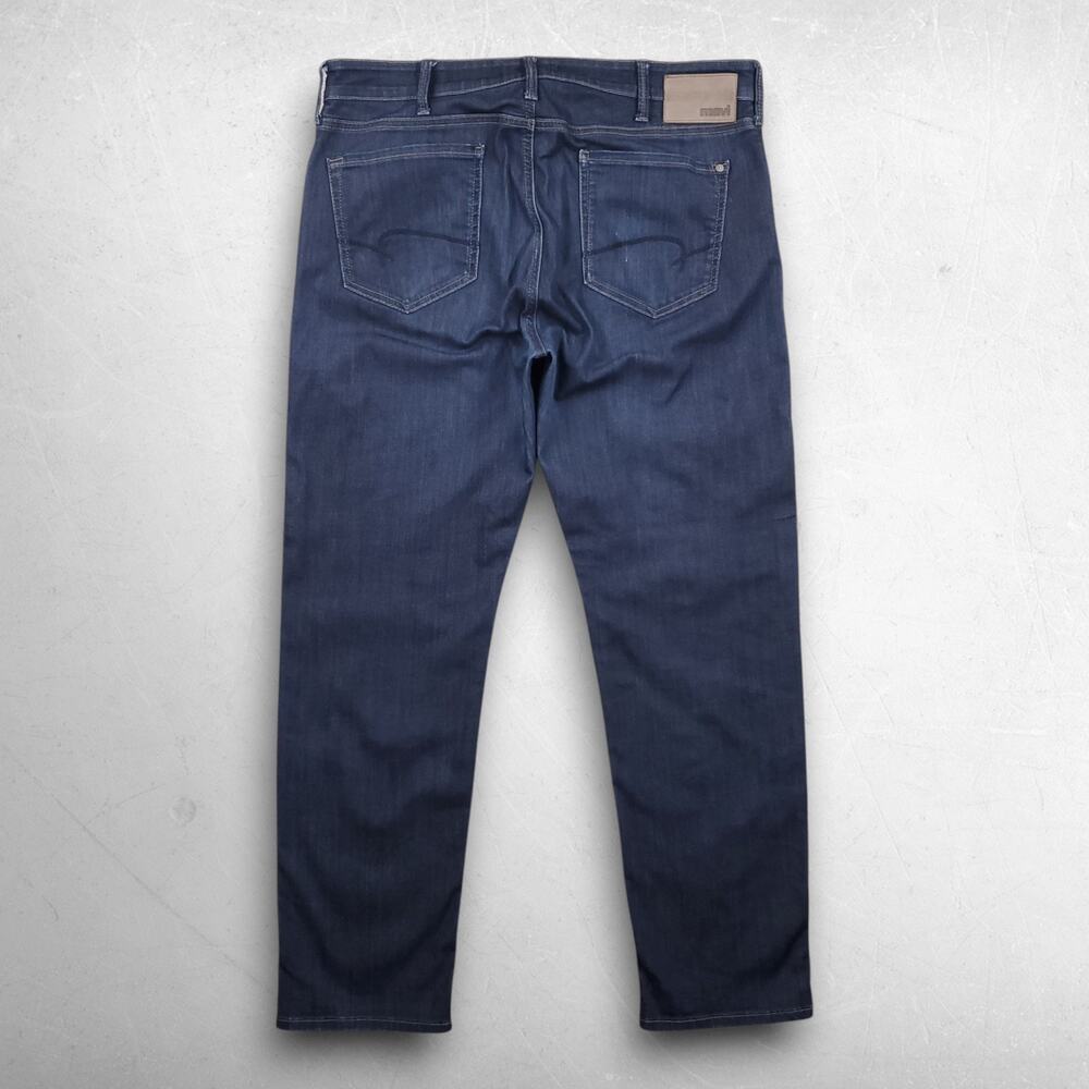 Mavi Zach Straight Leg Jeans Men Size 38x32 Dark Blue Stretch Denim - Picture 2 of 12